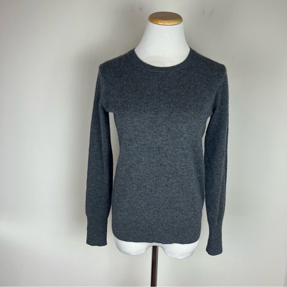 Everlane 100% Cashmere Crewneck Sweater Gray Size S - Picture 2 of 5
